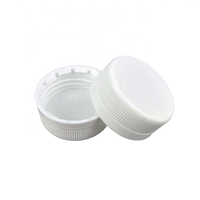 En Stock 38/400 bouchon à vis lisse en plastique blanc, bouchons de bouteille d'eau jetable en plastique avec anti-éclaboussures à vendre