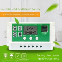 Contrôleur de Charge Solaire Automatique PWM MPPT 12V/24V en Gros, 10A-60A, Intelligent, Réglable, avec Protection CE/RoHS, pour Éclairage