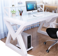 Yq Jenmw Minimalistische Stijl Computer Bureau Zorgvuldig Gemaakt Door Gehard Glas En Metalen Stalen Frame Computer Bureau