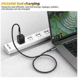 Cable USB4.0 Tipo-C a Tipo-C, Carga Rápida de 240W, Transferencia de Datos de 40Gbps, Video 8K60Hz, Cable Trenzado - Product Image 3