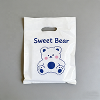 Sacs en plastique personnalisés avec poignée découpée pour vêtements, sacs d'emballage réutilisables avec votre propre logo pour les magasins de détail