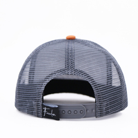 Casquette Trucker en Polyester Bicolore à 5 Panneaux avec Bord Légèrement Courbé et Broderie 3D, Vente en Gros Usine, Personnalisable avec Logo