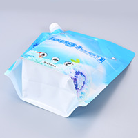 Pochettes souples à bec verseur 100ml 500ml pour cosmétiques, sacs de recharge pour savon liquide, pochettes souples à bec verseur mates à fond plat