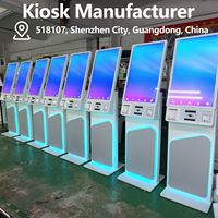 Kiosque interactif numérique sur pied avec écran tactile de 27 à 32 pouces, terminal de paiement personnalisé avec impression
