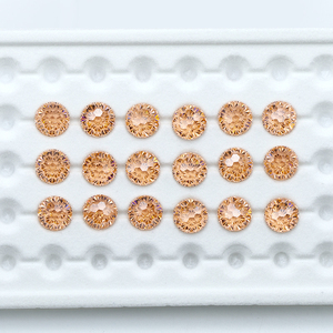 Circonia Cúbica de Calidad 5A, Corte Chrysanthemum Firework, 6mm-8mm, Color Mixto Blanco y Rosa, Forma Redonda, Gema Artificial Suelta - Product Image 3