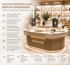 Diseño de Tienda Emblemática de Belleza de Lujo |   Espacio Comercial Modular Personalizado en Dorado Champán, Mármol y Madera, Diseño de Tienda de Cosméticos de Alta Gama - Product Image 3