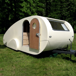 Caravane de voyage moderne en aluminium, légère, pliable, mini-caravane avec cuisine coulissante, suspension indépendante, pour le camping sur route - Product Image 1