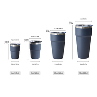 Gobelet empilable multi-designs 16 oz, nouveau gobelet isotherme en acier inoxydable personnalisé, tasse à café de voyage, gobelet à café froid avec logo personnalisé