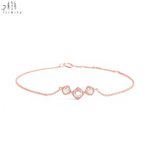 Nouveaux produits, bracelet en diamant super adorable, bijoux quotidiens pour femmes, or rose 18 carats, diamants naturels, bracelet à maillons - Product Image 1