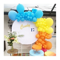 Kits de guirlandes d'arche de ballons bleus, jaunes et oranges pour la décoration de fête d'anniversaire