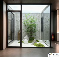 Fenêtre à battant en aluminium isolé 2026 avec cadre intégré à ouverture vers l'intérieur, verre moderne insonorisé à faible rayonnement pour villa