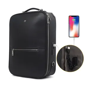 Mochila inteligente de negocios personalizada, mochila USB para ordenador portátil de lujo, mochila para ordenador de negocios con logotipo
