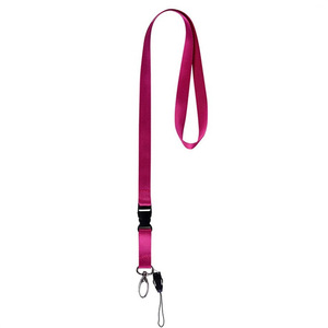 Cross-border woven <b>polyester</b> heat transfer detachable ID card <b>lanyard</b>, multi-color name tag/ID card <b>lanyard</b>, logo printable. - Product Image 3