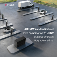 Chargeur DC modulaire INJET HanYuan MEGA 960kW 1440kW 1920kW pour réseau de recharge public, refroidissement naturel, CCS2 300A, Nouveau