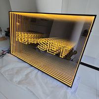 Miroir infini 3D en néon mural, signe lumineux LED, miroir infini RGB, miroir infini 3D, décoration murale de mariage