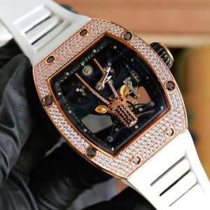 Jam Tangan Mewah untuk Pria Gaya 26-02 Tourbillon Manual Mekanik dengan Casing Keramik Hitam dan Dial Api Edisi Terbatas. - Product Image 2