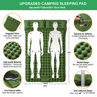Matelas de couchage d'extérieur, auto-gonflant, pour Camping, deux personnes, conçu pour la tente et la famille