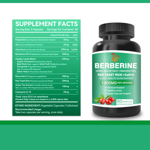 Premium High Berberine Capsules for Energy Boost Immune Support Berberine Capsules with Black Pepper and <b>Cinnamon</b> Herbal - Product Image 4