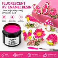 TIMESRUI Émail Fluorescent UV - 12 Teintes Néon, Auto-nivelant, Durcissable aux UV, Revêtement Brillant et Durable pour l'Artisanat d'Émail Cloisonné