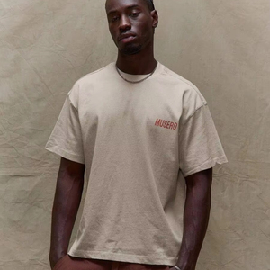 Camiseta de marca con estampado y cuello redondo, manga corta, talla grande, ropa de verano de fábrica, personalización disponible. F10 - Product Image 1