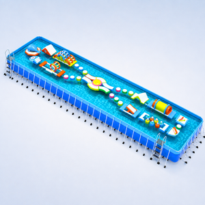 Parc <span class=keywords><strong>aquatique</strong></span> gonflable commercial avec parcours d'obstacles flottants pour enfants et adultes, <span class=keywords><strong>aire</strong></span> <span class=keywords><strong>de</strong></span> <span class=keywords><strong>jeux</strong></span> <span class=keywords><strong>aquatique</strong></span> extérieure - Product Image 5