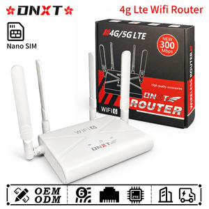 เราเตอร์ DNXT 4g LTE Cat4 2.4GHz wifi 6 พร้อมจุดเชื่อมต่อ WiFi เราเตอร์ 4g ใส่ซิมการ์ด เสาอากาศพับได้ สำหรับสำนักงาน - Product Image 1