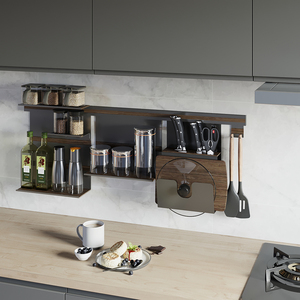 Goldmine Supports de rangement muraux haut de gamme pour ustensiles de <span class=keywords><strong>cuisine</strong></span> Étagère Assaisonnement <span class=keywords><strong>Barre</strong></span> de suspension - Product Image 4