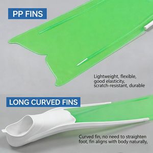 Pinne da Immersione in PP Verniciate a Spruzzo Sfumato - Lama Lunga Curva, Leggere, Elastiche per Snorkeling e Apnea - Product Image 3