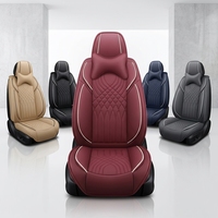 Accessoires de voiture de luxe en direct d'usine, style professionnel, cuir imperméable, 16 pièces, housses de siège de voiture universelles, ensemble complet, toutes saisons