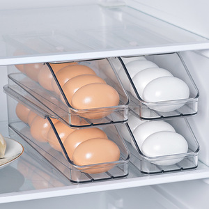 Egg <b>Storage</b> <b>Box</b> Transparent Flip Top <b>Stackable</b> For Refrigerator Home Use - Product Image 4