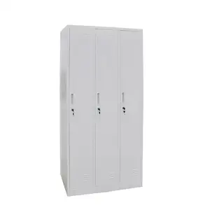 Home Furniture Storage Wardrobe Design Simple and Cheap Bedroom 3 Door Steel Modern Wardrobe for Clothes Bedroom Small Almirah