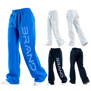 Custom Design Loose Oversized Fit Unisex Streetwear Straight Wide Leg Baggy Track Pants Men Jogger <strong>Sweatpants</strong> - Product Image 1