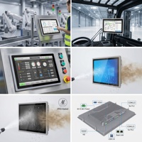 Panel PC Industrial de 21.5 Pulgadas con Pantalla Táctil Resistente, Sin Ventilador, a Prueba de Polvo y Golpes, con Doble Puerto Gigabit HD