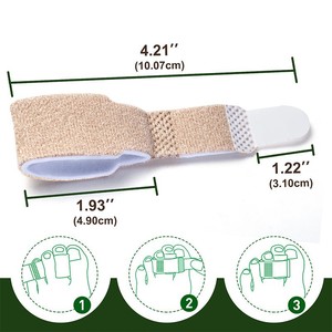 Attelle orthopédique correctrice pour doigt arqué, avec séparateur, rembourrée, écologique et apaisante - Product Image 3