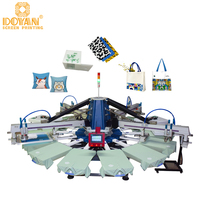 Máquina de Serigrafía Rotativa Automática Doyan Carousel de 3 Colores y 8 Estaciones, Nueva Impresora de Camisetas