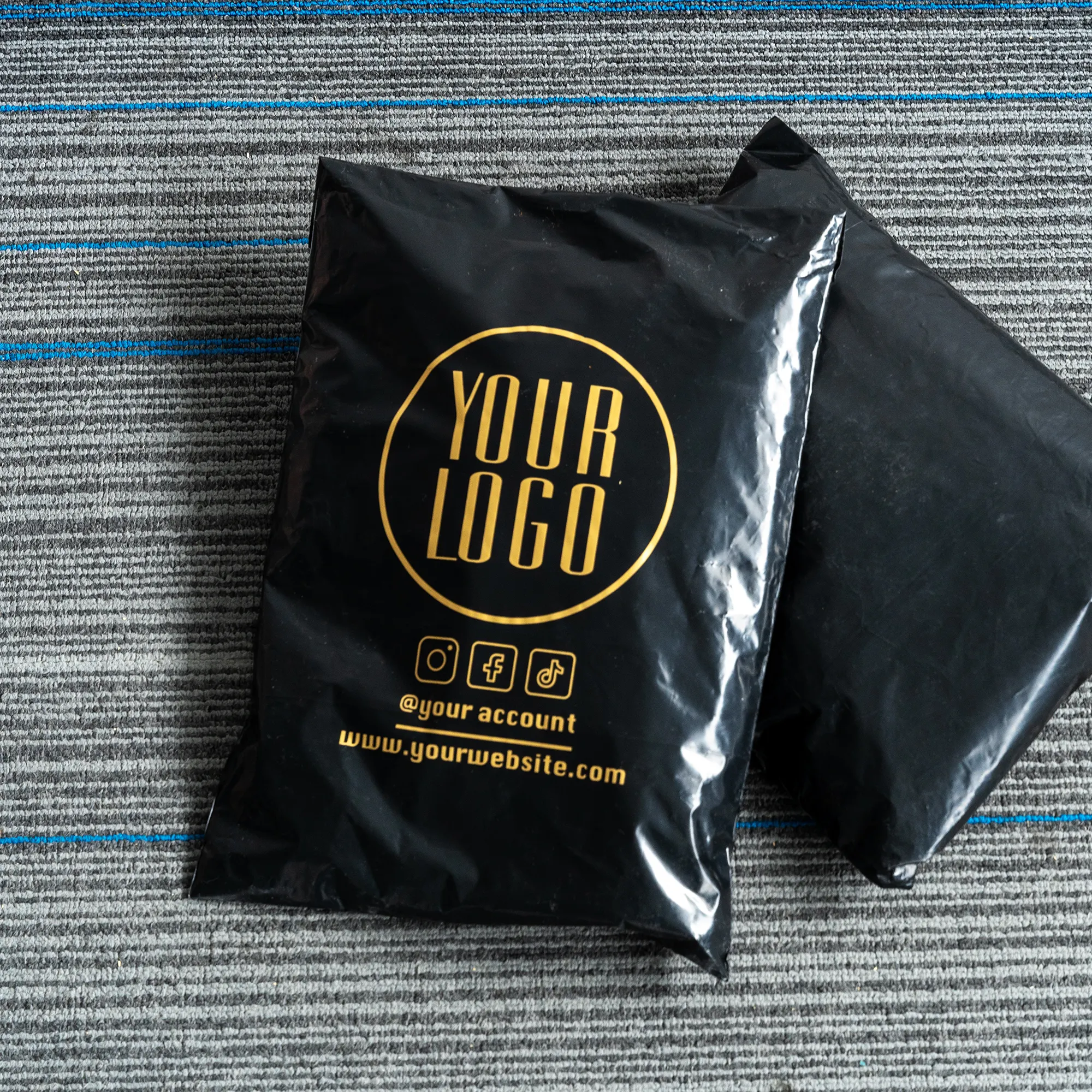 Saco de transporte fosco biodegradável amigável de Eco sacos de correspondência personalizados para roupas logotipo poli mailer