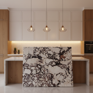 แผ่นหินแคลคิต Calacatta <span class=keywords><strong>Viola</strong></span> ขัดเงาขนาดใหญ่ ทนทาน หรูหรา จากอิตาลี สำหรับห้องน้ำ ผนังภายนอก พื้น ห้องครัว และเกาะครัว - Product Image 2