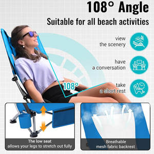 Bestex Chaise de plage courte personnalisée en aluminium de haute qualité Toile d'été personnalisée Chaise de plage Web pliable pour le bronzage - Product Image 4