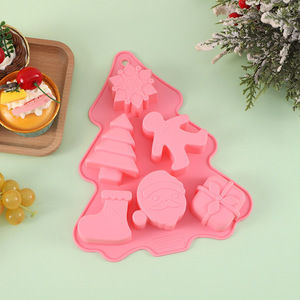 Moule à gâteau en silicone en forme de sapin de Noël, ensemble de 3 pièces, moules de cuisson de qualité alimentaire pour desserts de fêtes - Product Image 2