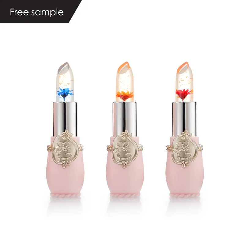 CC2791 Magische Temperatur Farbwechsel gewürzige gelee klare Blumen Lippenstift wasserfester Mineral-Stick Lippenstift süßige Lippen 3,5