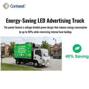 รถบรรทุกโฆษณาเคลื่อนที่ Canbest ขนาด 13 ฟุต 16 ฟุต แบบเงียบพิเศษ พร้อมจอ LED บิลบอร์ด แสดงผลได้นานกว่า 10 ชั่วโมง มาตรฐานกันน้ำ IP66 - Product Image 3
