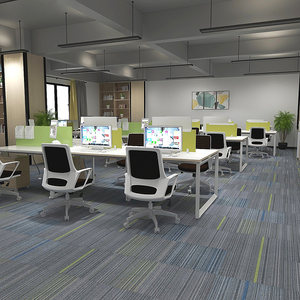 Alfombra Modular Moderna para Oficinas, Salas de Reuniones y Vestíbulos, con Diseño de Bucle, Tipo Rompecabezas, de Nailon, Fabricada a Máquina, para Uso Comercial - Product Image 2
