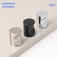 Poignées de meubles en aluminium modernes et durables en forme d'arc, hauteur 16 mm, Easehome C812, pour armoires de salon, tiroirs et commodes