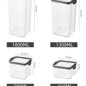 <b>Kitchen</b> Eco-friendly Tea Coffee Candy Sugar Plastic Bottles Airtight Container Set Cereal <b>Storage</b> <b>Jars</b> with Lids - Product Image 6