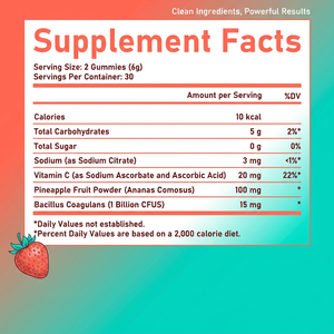 Gummies Probiotiques Équilibre Féminin Saveur Fraise Naturelle – Favorise la Fonction Digestive – Meilleures Ventes - Product Image 2