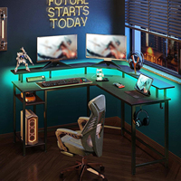 Fabricant de grand bureau de jeu RVB coin E-Sports Gamer PC table d'ordinateur avec LED
