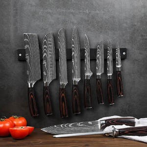 Juego de cuchillos de cocina santoku de madera afilada, juego de cuchillos de <span class=keywords><strong>chef</strong></span> modernos de acero inoxidable, 9 Uds., <span class=keywords><strong>precio</strong></span> al por mayor - Product Image 5