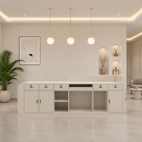 Bureau d'accueil de style minimaliste moderne, adapté aux magasins de détail commerciaux, aux salons proposant des services personnalisés, ODM personnalisé