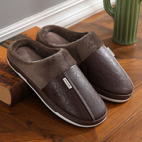 Chaussures d'hiver pour femmes 2024, pantoufles d'intérieur, pantoufles chaudes en fourrure imperméables en cuir pour femmes, pantoufles à semelle épaisse, Zapatillas Mujer
