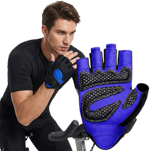 SAAR INDUSTRIES Unisex Lightweight Breathable Non-Slip Half Finger Hand Safety Wrist Support Sports Gym Martial Arts <b>Gloves</b> - Product Image 1